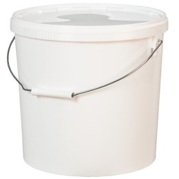 Ведро с крышкой и ручкой15,0 л (белое) Луч (10 шт.)