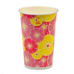 Стакан ХН 400 мл (d-90 мм) бумажный Цитрус (50/800 шт.) ViRiDo