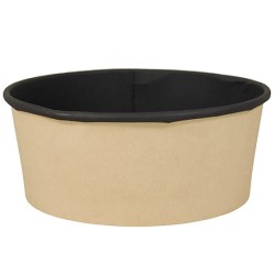 Упаковка круглая  750 мл Round Bowl ДНО BLACK WOOD d-150, h-61  (45/270 шт.) OSQ