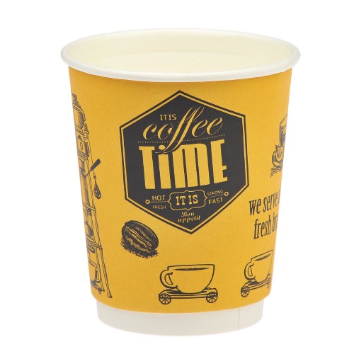 Стакан ГН 250 мл (d-80 мм) бумажный, 2-х сл. Cafe time (30/600 шт.) ViRiDo в Екатеринбург — Uralhoz.ru