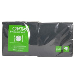 Салфетка 24х24 (1 сл.) 400 черная Бигпак Интенсив Gratias (1/12 шт.) АКЦИЯ
