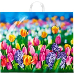 Пакет с петлевой ручкой ПВД 60х50 (70 мкм) Цветочный базар (25/250 шт.) Интерпак