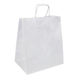 Пакет бумажный с кручеными ручками 320х180х340 Белый 80 г (200 шт.) ViRiDo