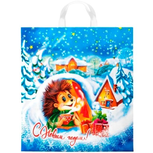 Пакет с петлевой ручкой ПНД 38х42 (40 мкм) Морозное утро (25/500 шт.) Интерпак в Екатеринбург — Uralhoz.ru