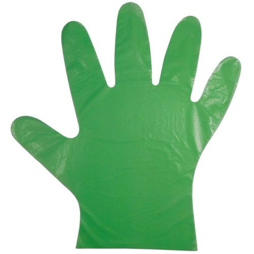 Перчатки одноразовые ПНД (100 шт.) 60 гр., размер L ЗЕЛЕНЫЕ (1/100 шт.) Ак в Екатеринбург — Uralhoz.ru