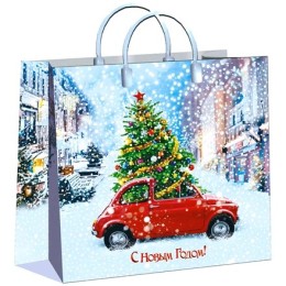 Пакет мягкий пластик 30х30 (150 мкм) Снежный отпуск лам. (10/40 шт.) Интерпак