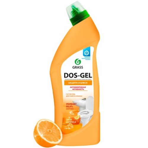 Средство чистящее дезинфицирующее 0,75 л DOS-GEL GRASS Сила цитрусов (1/12 шт.) 125678 в Екатеринбург — Uralhoz.ru