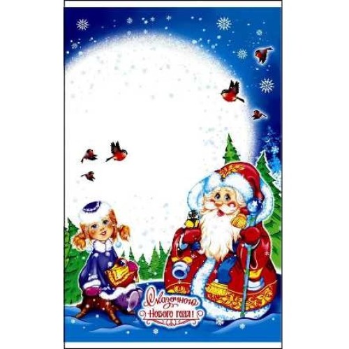 Пакет подарочный 25х40 Зимняя опушка (100/2000 шт.) Интерпак в Екатеринбург — Uralhoz.ru