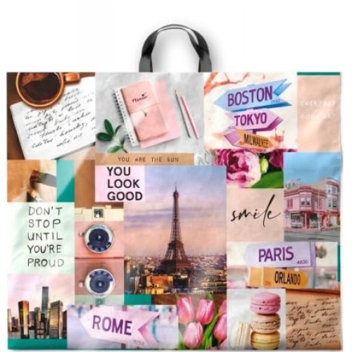 Пакет с петлевой ручкой ПВД 60х50 (70 мкм) Карта желаний (25/250 шт.) Интерпак в Екатеринбург — Uralhoz.ru