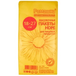 Пакет фасовочный ПНД 18х27 Ромашка с фальцами (1/10 упак.) 1503