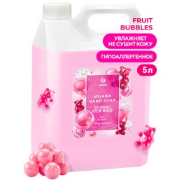 Мыло жидкое 5,0 кг Milana КРЕМ FruitBubbles GRASS (1/4 шт.) 125318