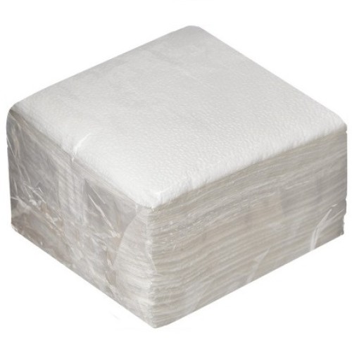 Салфетка 24х24 (1 сл.)  в п/п без штрихкода КОРИЧНЕВЫЙ скотч белая (60 шт.) в Екатеринбург — Uralhoz.ru