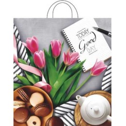 Пакет с петлевой ручкой ПНД 38х42 (40 мкм) Завтрак (25/500 шт.) Интерпак