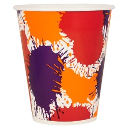 Стакан ХН 300 мл (d-90 мм) бумажный Кляксы (50/800 шт.) ViRiDo Ак