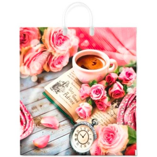 Пакет с пластиковой ручкой ПВД 40х44 (100 мкм) Любимая книга лам. (10/100 шт.) Интерпак в Екатеринбург — Uralhoz.ru