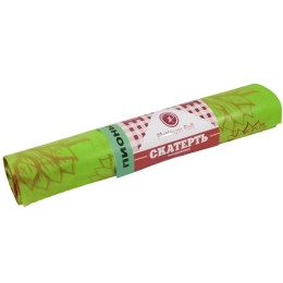 Скатерть в рулоне ПВД 110х180 (40 мкм) Пионы салатовая (5 шт.) (1/20 шт.) Platinum Roll