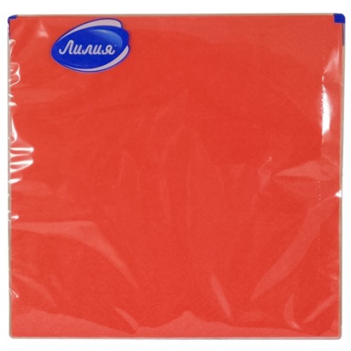 Салфетка 33х33 (2 сл.)  20 Лилия Красная Интенсив (1/15 шт.) 0735 в Екатеринбург — Uralhoz.ru