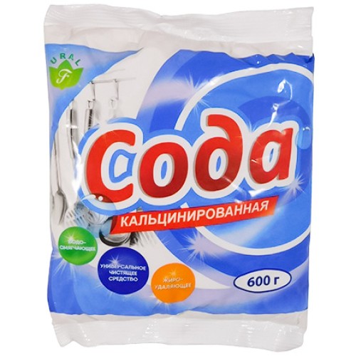 Сода кальцинированная 600 г (мягкая упаковка) Флора (1/20 шт.) в Екатеринбург — Uralhoz.ru