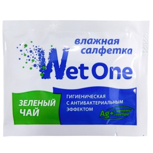 Салфетка влажная с антибакт. эффектом в инд. упаковке WetOne ЗЕЛЕНЫЙ ЧАЙ (1000 шт.) в Екатеринбург — Uralhoz.ru