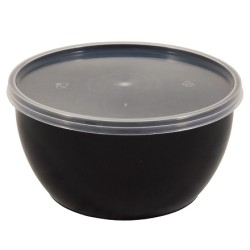 Контейнер плошка 360 мл (Н-55, D-112) ВЗЛП (216 шт.) комплект 1230кЧерная