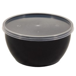 Контейнер плошка 360 мл (Н-55, D-112) ВЗЛП (216 шт.) комплект 1230кЧерная