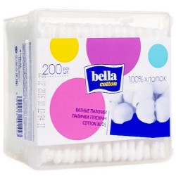 Палочки ватные в БОКСЕ (200 шт.) Bella Cotton (1/48 шт.)