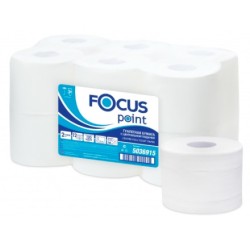 Туалетная бумага для диспенсеров с центральной вытяжкой 2сл.120м Белая Focus Point (12 шт.) 5036915