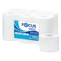 Туалетная бумага для диспенсеров с центральной вытяжкой 2сл.120м Белая Focus Point (12 шт.) 5036915