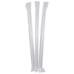 Трубочки д/BabbleTea 12х240 мм без изгиба ПРОЗРАЧНЫЕ в ИНД.ПЭ УПАКОВКЕ (250 шт.) (1/8 шт.)