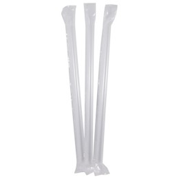 Трубочки д/BabbleTea 12х240 мм без изгиба ПРОЗРАЧНЫЕ в ИНД.ПЭ УПАКОВКЕ (250 шт.) (1/8 шт.)