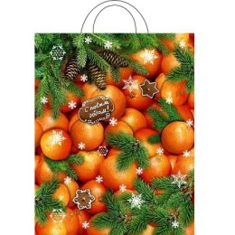 Пакет с петлевой ручкой ПВД 28х35 (55 мкм) Новогодний десерт (25/500 шт.) Интерпак