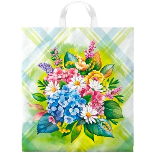 Пакет с петлевой ручкой ПНД 38х42 (40 мкм) Июль (25/500 шт.) Интерпак в Екатеринбург — Uralhoz.ru