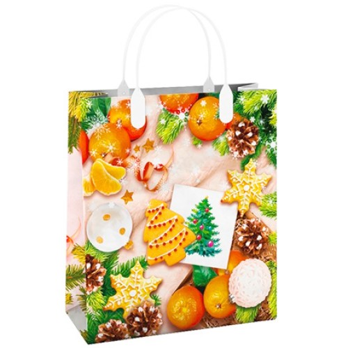 Пакет мягкий пластик 23х27 (150 мкм) Зимний орнамент лам. (10/40 шт.) Интерпак в Екатеринбург — Uralhoz.ru