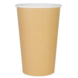 Стакан ГН 400 мл (d-90 мм) бумажный КРАФТ - печать (50/800 шт.) ViRiDo