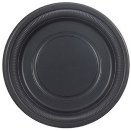 Тарелка биоразлагаемая d-180 черная (кукурузный крахмал) (50/500 шт.) Ч01