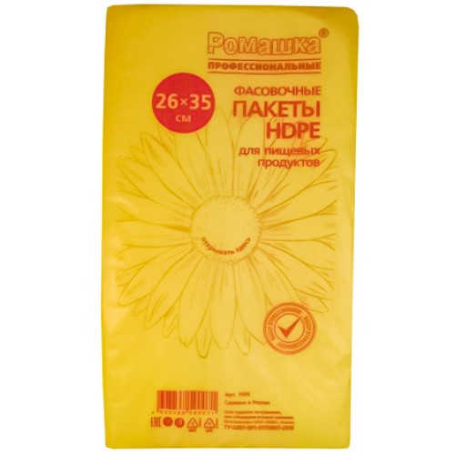 Пакет фасовочный ПНД 26х35 Ромашка с фальцами (1/10 упак.) 1508 в Екатеринбург — Uralhoz.ru