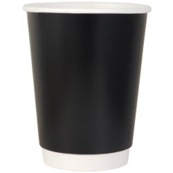 Стакан ГН 350 мл (d-90 мм) бумажный, 2-х сл. Черный (25/400 шт.) ViRiDo