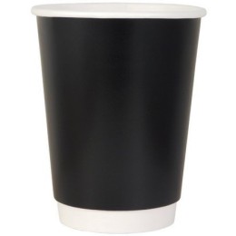 Стакан ГН 350 мл (d-90 мм) бумажный, 2-х сл. Черный (25/400 шт.) ViRiDo