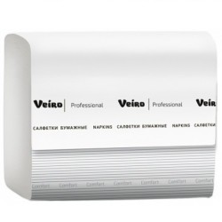 Салфетки д/настол.диспенсера N4 (2-сл) 21х16,2 (220 л.) белые Veiro (1/15 шт.) NV211