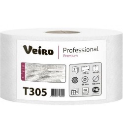 Туалетная бумага для диспенсеров 2 сл. 170 м.Veiro Professional Premium арт.Т305 (12 шт.)