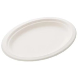Тарелка биоразлагаемая (овал) 260х200 белая (50/250 шт.) SPR-10OV