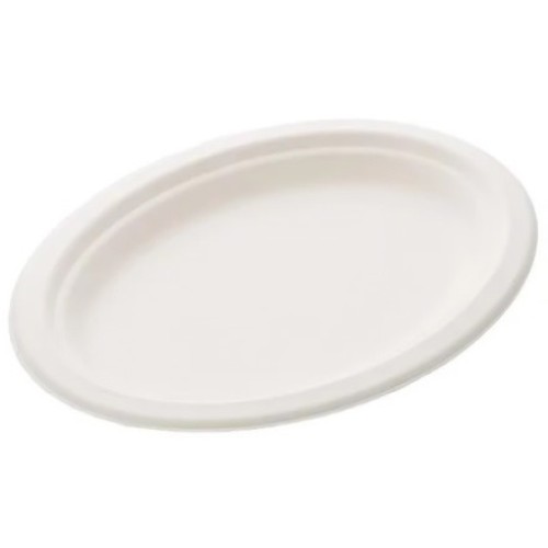 Тарелка биоразлагаемая (овал) 260х200 белая (50/250 шт.) SPR-10OV в Екатеринбург — Uralhoz.ru