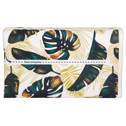 Салфетка V-сложение 21х18 (2 сл.) 200 л.Gratias Пальмы зеленые Non Stop белая (1/25 шт.) АКЦИЯ в Екатеринбург — Uralhoz.ru