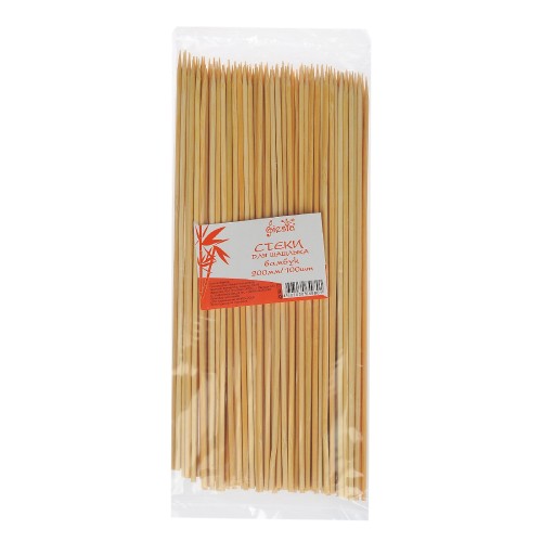 Стек для шашлыка бамбук 200 мм (100 шт.) (1/150 шт.) в Екатеринбург — Uralhoz.ru