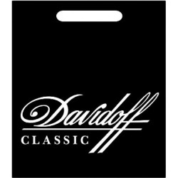 Пакет с прорубной ручкой ПВД 40х50 (45 мкм) Daviloff черный СоюзПолимер (50/500 шт.)