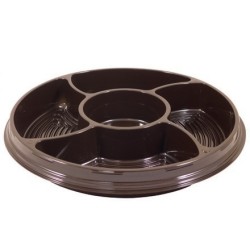 Емкость ТР-260Д Менажница 5-секц. Дно коричневое (110 шт.) Пакград