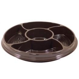 Емкость ТР-260Д Менажница 5-секц. Дно коричневое (110 шт.) Пакград