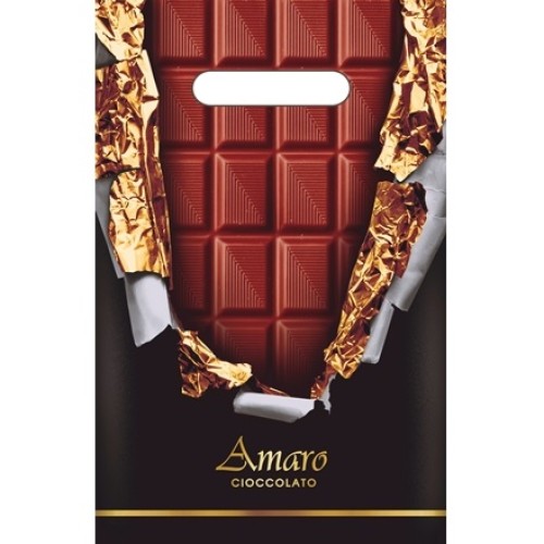 Пакет с прорубной ручкой ПВД 20х30 (30 мкм) Горький шоколад (100/2000 шт.) Интерпак в Екатеринбург — Uralhoz.ru