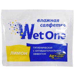 Салфетка влажная с антибакт. эффектом в инд. упаковке WetOne ЛИМОН (1000 шт.)