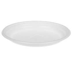 Тарелка D220 (1-секц.) ПС белая (50/2100 шт.) Чайковский пластик